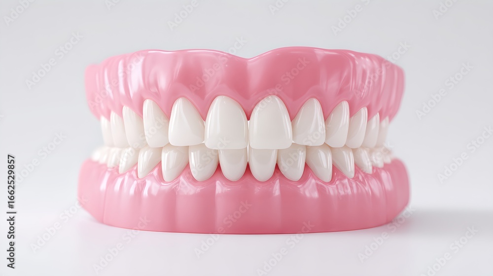 Obraz premium Dental Model Showcasing Perfect Teeth Alignment