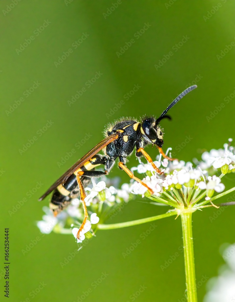 Fototapeta premium Wasp on a flower