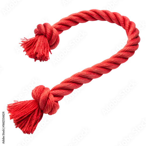 Dog toy rope isolated on white background with playful design realistic clean texture and pet accessory