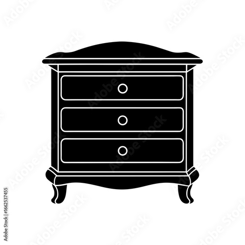dresser drawer silhouette vector design
