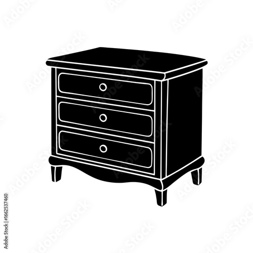 dresser drawer silhouette vector design