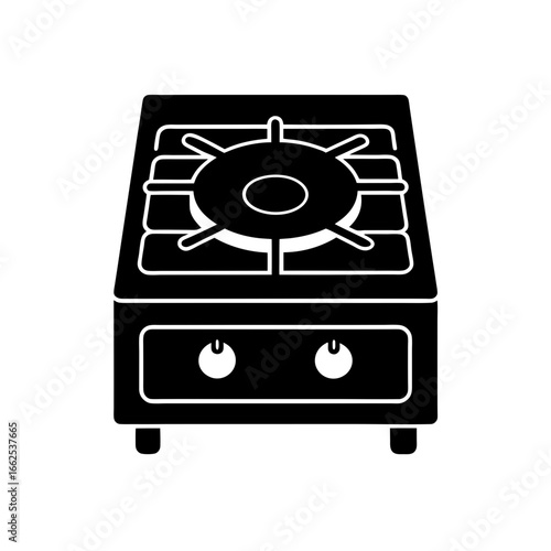 gas stove silhouette black vector