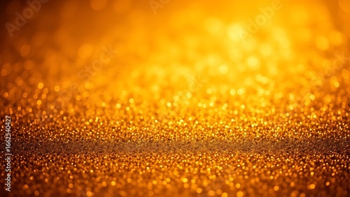 Golden glitter scattered horizontally, radiating warmth and festive energy.