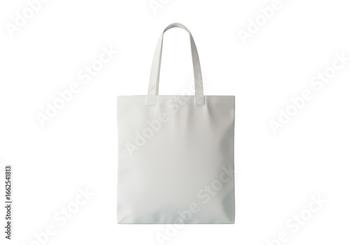 White canvas tote bag isolated on transparent background