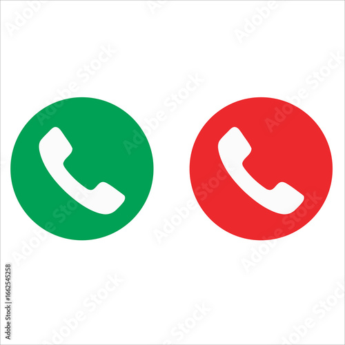 Green and Red Phone Call Buttons