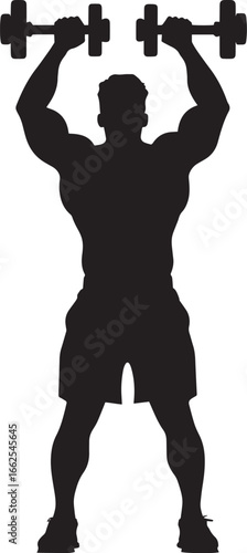 A muscular man lifting weights in a gym.