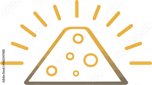 Cheese wedge illustration graphic design