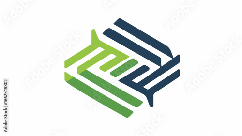 Abstract geometric logo design pattern