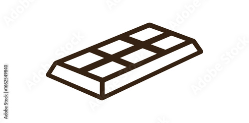 Simple chocolate bar graphic illustration