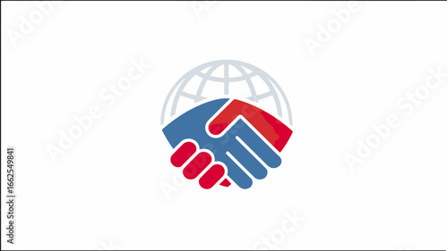 Global partnership hands clasped logo