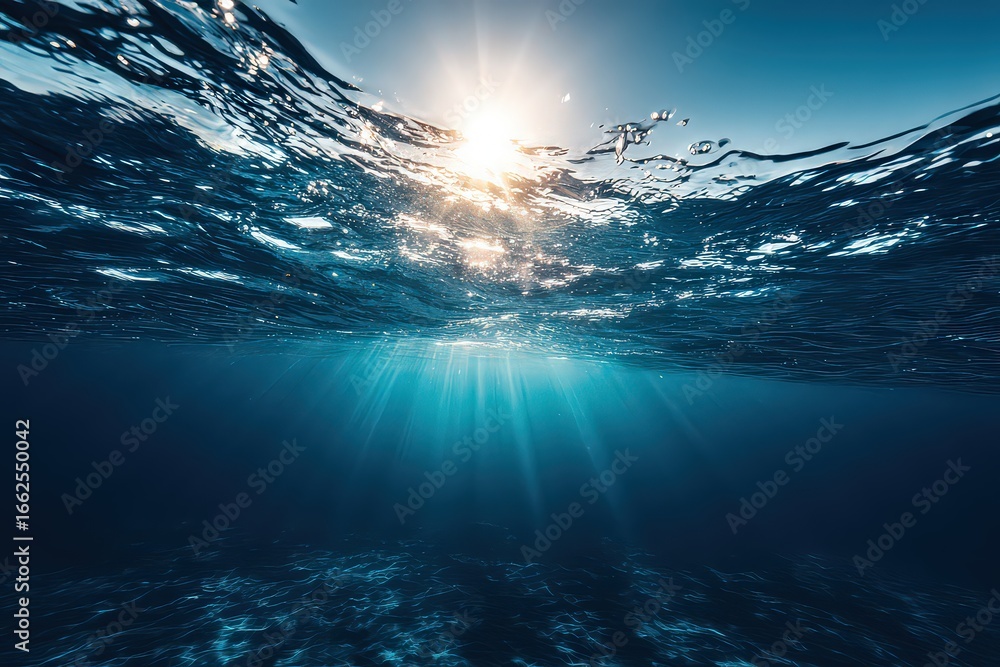 Fototapeta premium Sunlight Underwater Scene