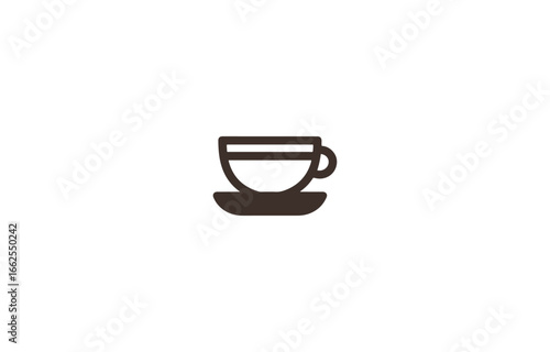 Coffee cup and saucer illustration