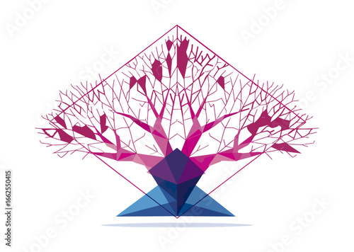 Abstract geometric tree design
