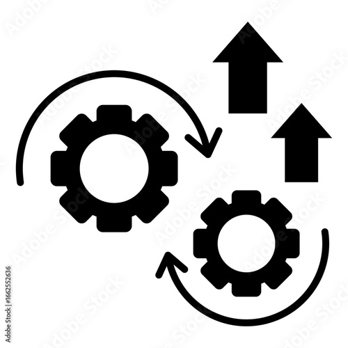 Process Improvement Glyph Icon