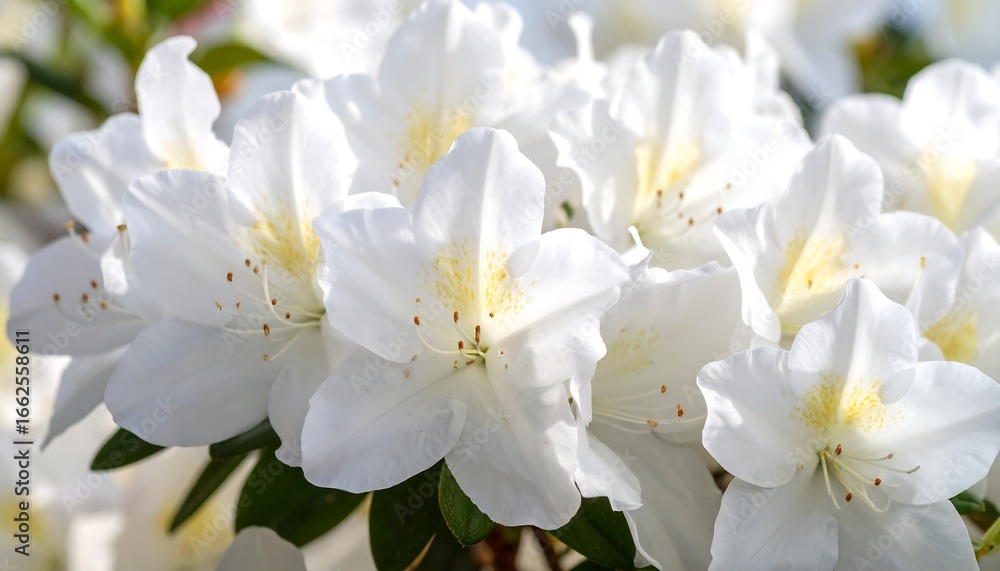 Fototapeta premium Close-up of white azalea flowers