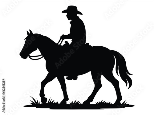 Cowboy Sunset Silhouette
