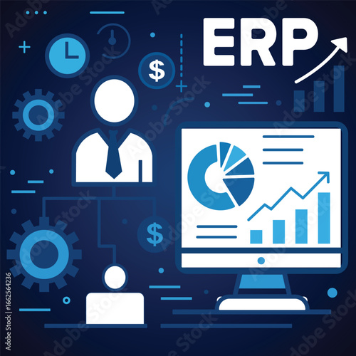 ERP - Enterprise Resource Planning, Business Management System with Analytics Dashboard and Data Visualization