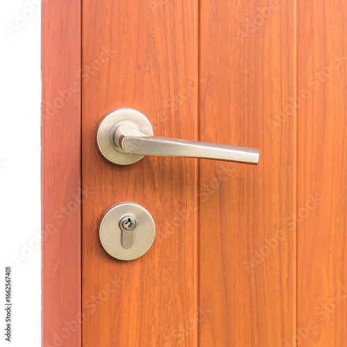 Wallpaper Mural Close-up of wooden door with handle and lock Torontodigital.ca