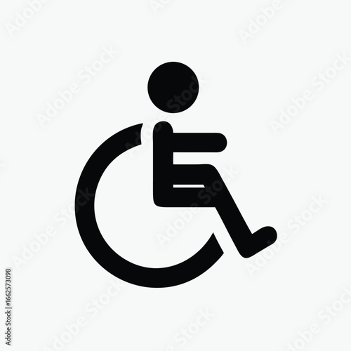 disabled handicap icon vector template	