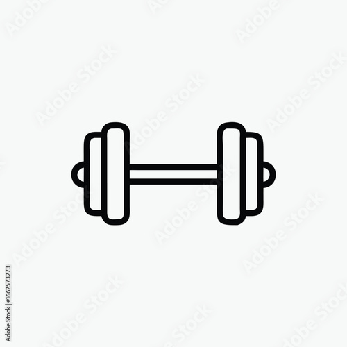 Dumbbell icon vector design template simple and clean stock illustration fully editable	
