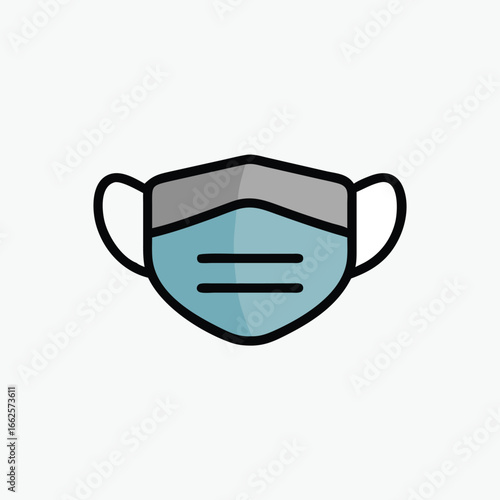 face mask icon vector template	