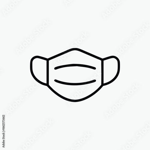 face mask icon vector template