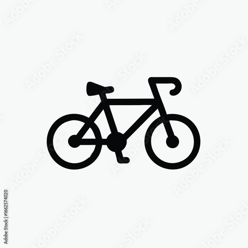 Minimalist bycycle icon fully editable vector template	