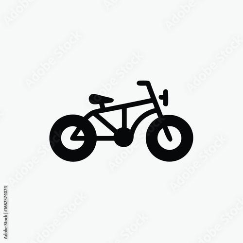 minimalist bycycle icon vector template	