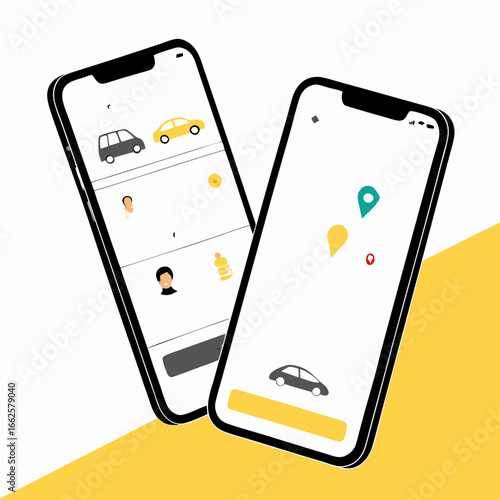 Mobile App Interface Design for Ride Sharing Service