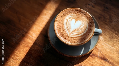 coffee cup on wooden table