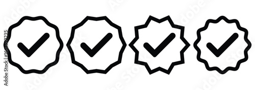 checkmark icon color editable on white background. checkmark icons for approval and verification. Correct vote choise isolated symbol vector illustration.