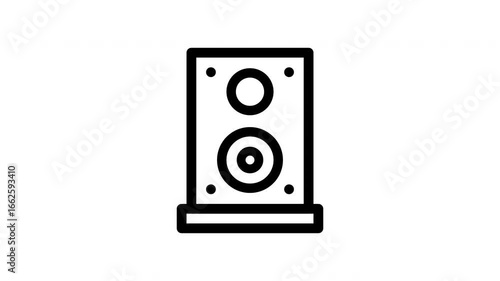 speaker minimalist line animation