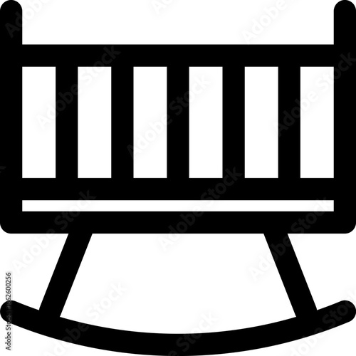 primary baby icon outline expand 64px crib