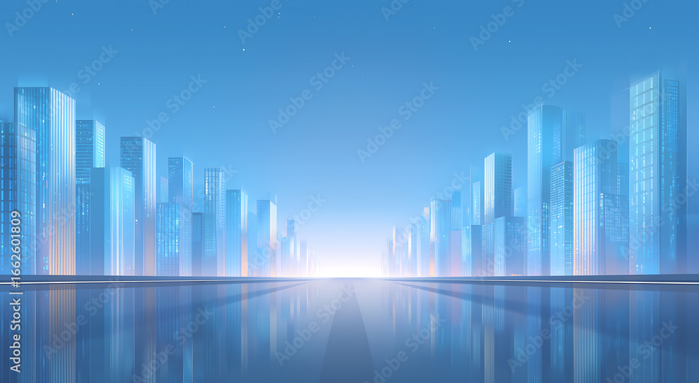 Fototapeta premium Abstract Cityscape A Modern Metropolitan Dream
