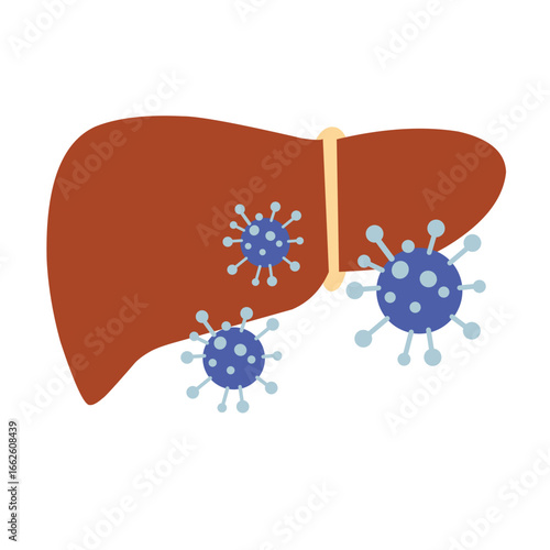 Viral Hepatitis Vector Illustration