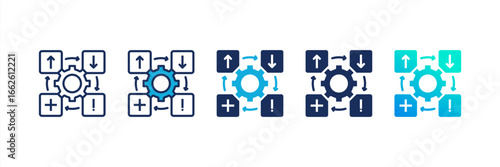 Swot Analysis icon set multiple style collection