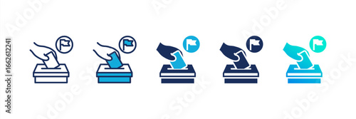 Board Of Directors Election icon set multiple style collection