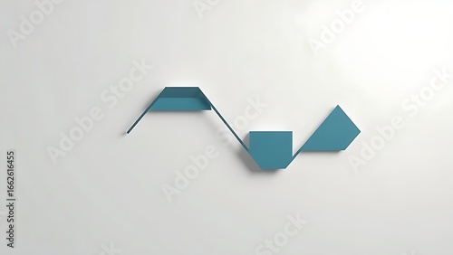 Wallpaper Mural Modern geometric flow diagram on neutral background, representing business efficiency and optimization. Torontodigital.ca