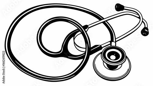 Stethoscope medical equipment health care doctor nurse hospital examination diagnostic tool listening device medical icons