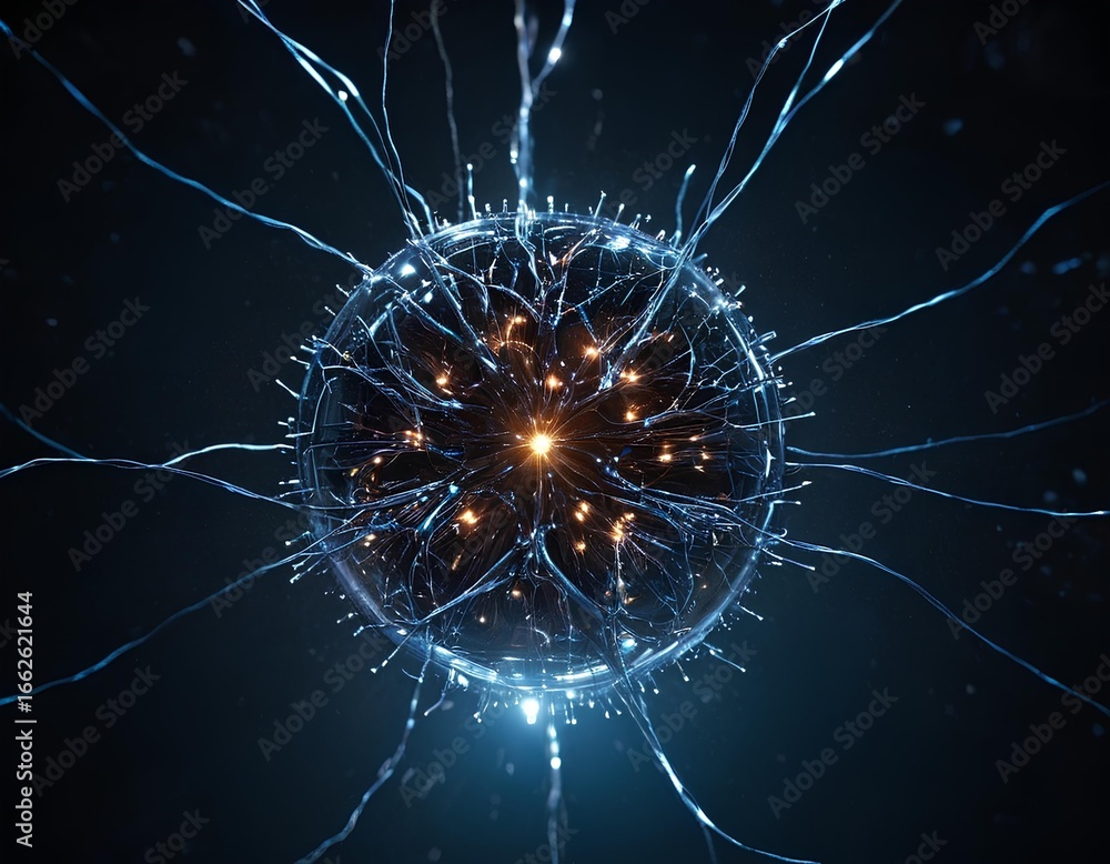Fototapeta premium Conceptual Illustration of Artificial Intelligence and Data