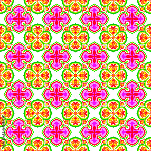 Colorful Floral Mandala Pattern Background 005