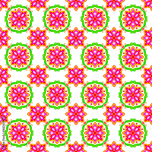 Colorful Floral Mandala Pattern Background 005