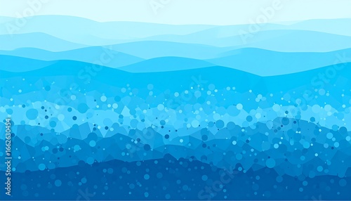 Abstract Blue Mountain Landscape