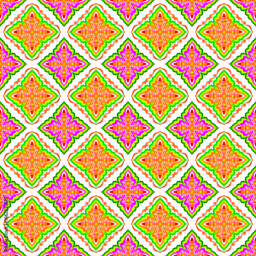 Colorful Floral Mandala Pattern Background 005