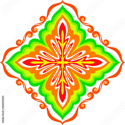 Colorful Floral Mandala Pattern Background 005