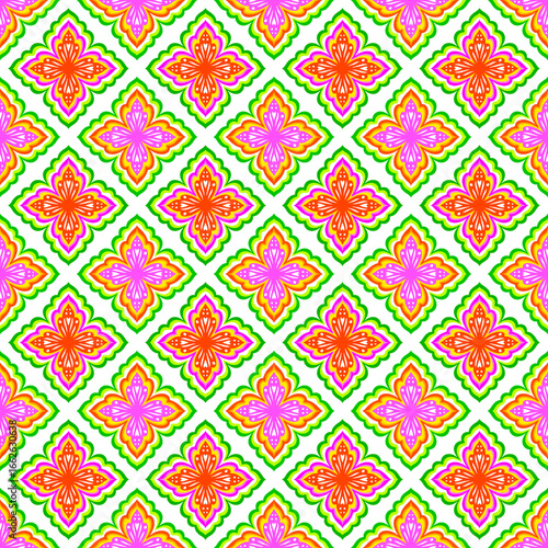 Colorful Floral Mandala Pattern Background 005