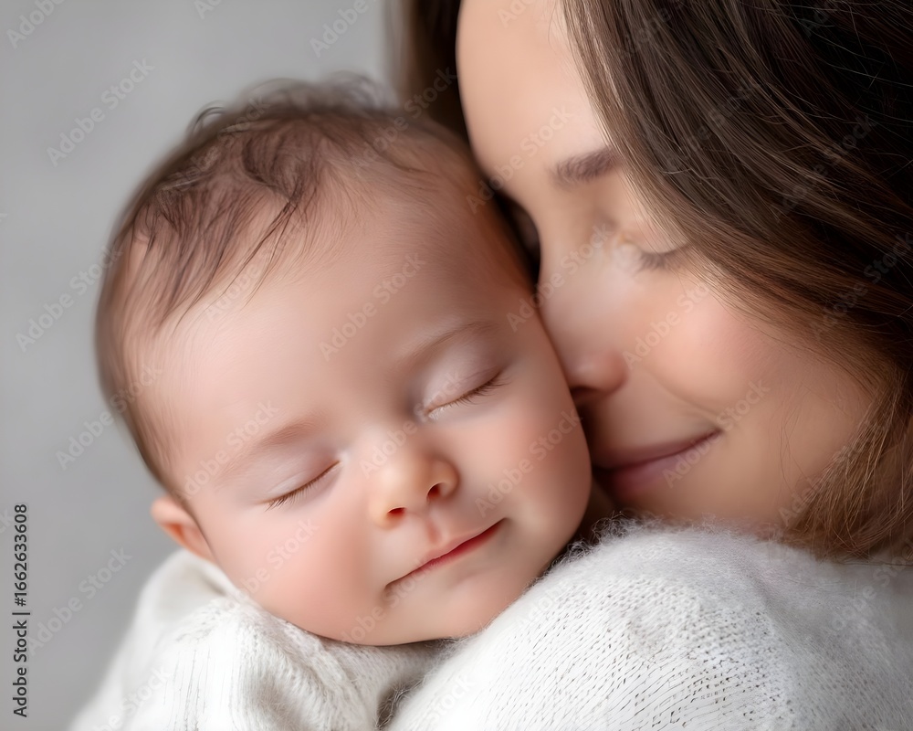 baby newborn with comfort, mother, hand baby newborn with comfort, mother, hand