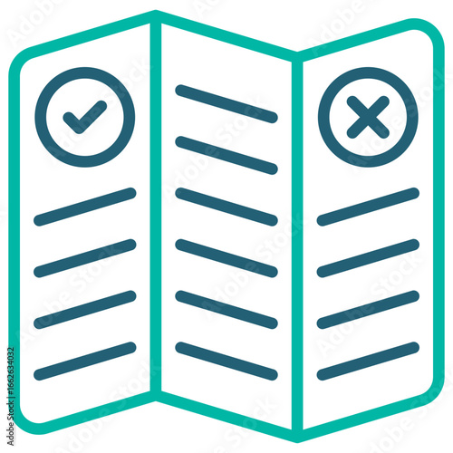 Rules Outline Blue Icon