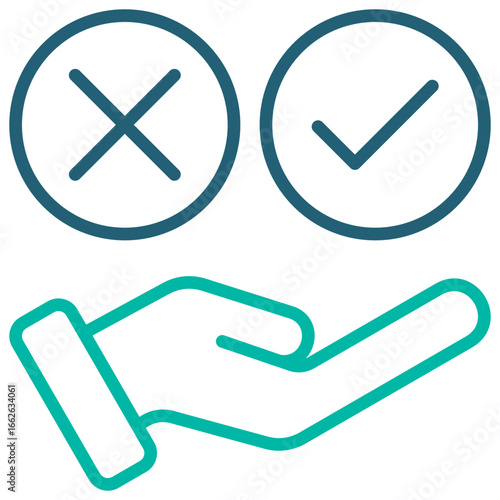Ethics Outline Blue Icon