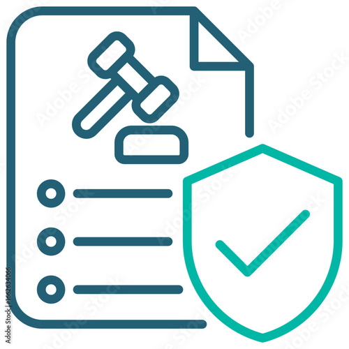 Regulation Outline Blue Icon